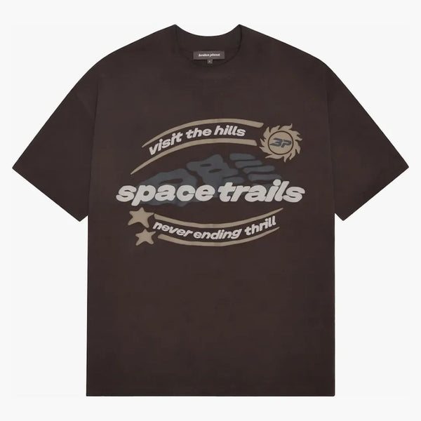 Broken Planet Space Trails T-Shirt Mocha Brown