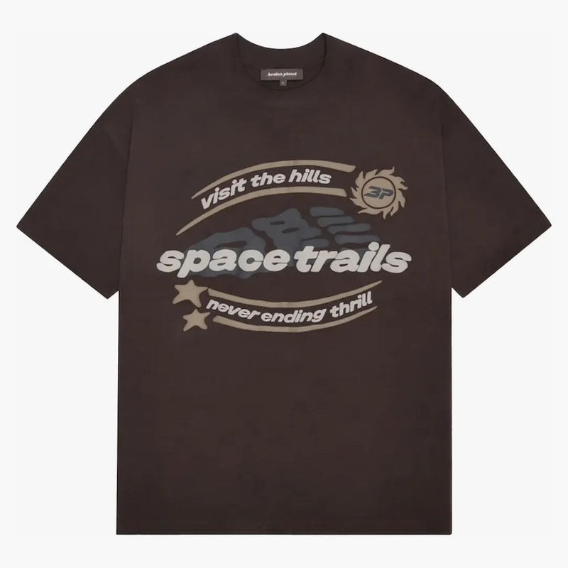 Broken Planet Space Trails T-Shirt Mocha Brown