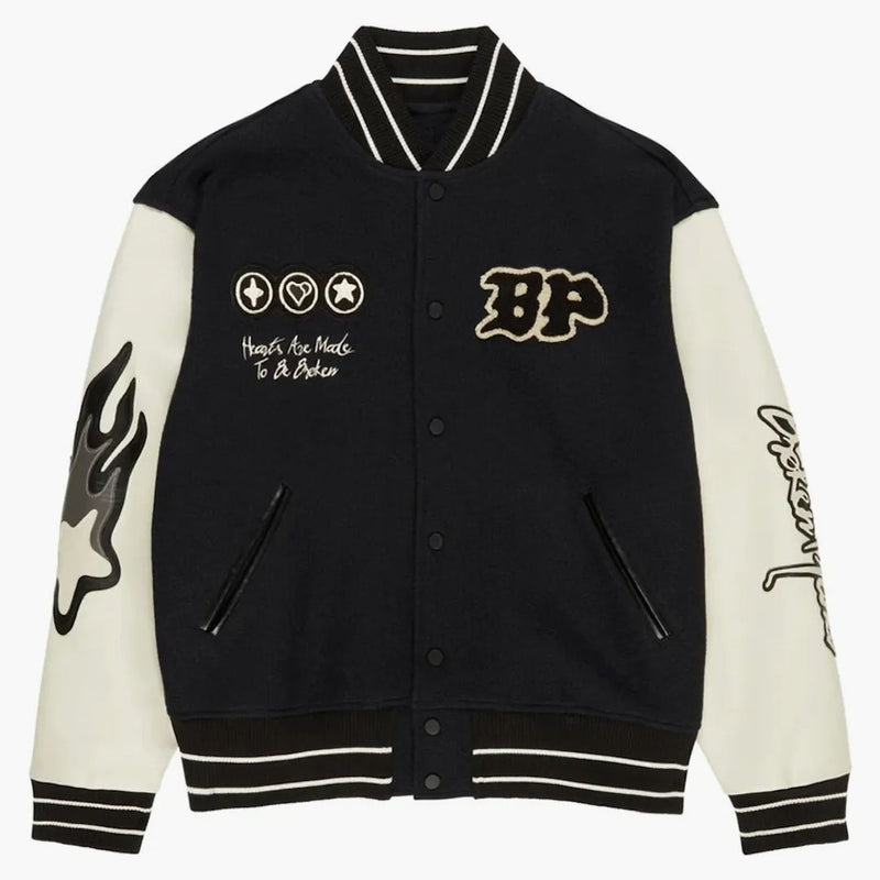 Broken Planet Varsity Jacket černá/bílá