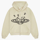 Broken Planet Zip Up Hoodie Bone White