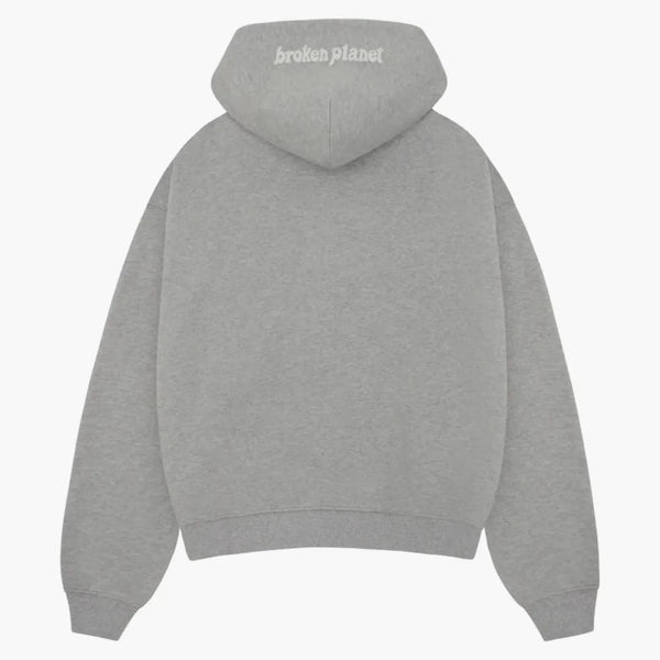 Broken Planet Zip Up Hoodie Heather Gray
