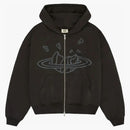 Pianeta rotto Zip Up Hoodie Soot Black