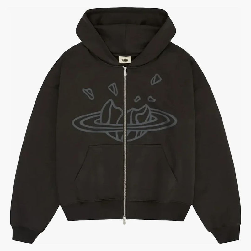 Broken Planet Zip Up Bluier Soot Black
