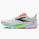 Brooks Ghost 17 White Pink Clay Gecko
