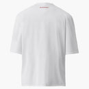 Burberry abstract estampado algodón de algodón de gran tamaño blanco/rojo