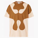 Burberry abstract estampado camiseta marrón marrón