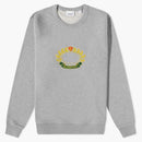 Burberry Addiscombe Laurel Logo Crew Sweatshirt Gray