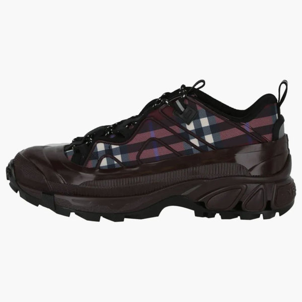 Burberry Arthur Low-top Check Sneaker Dark Brown Red