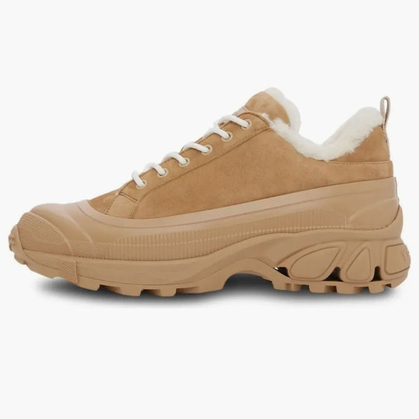 Burberry Arthur Shearling-lined Sneakers Light Brown (women's)