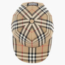 Burberry Baseball Cap Logotipo de logotipo Vintage Check Archive Beige