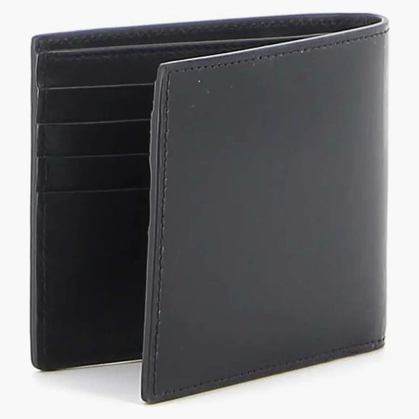 Burberry Bi-fold Icon Stripe Leather Wallet Black