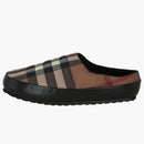 Burberry Birch Check Print Slipper Dark Brown