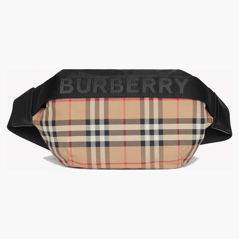 Burberry bum väska vintage check medium arkiv beige/svart