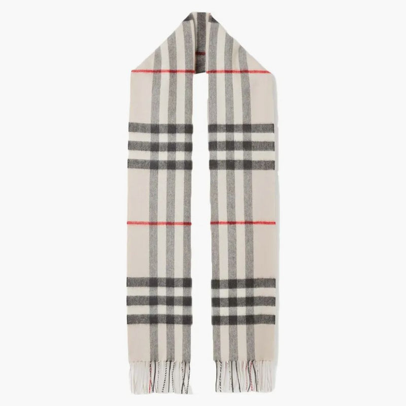 Burberry Burberry Check Cashmere Scarf Stone