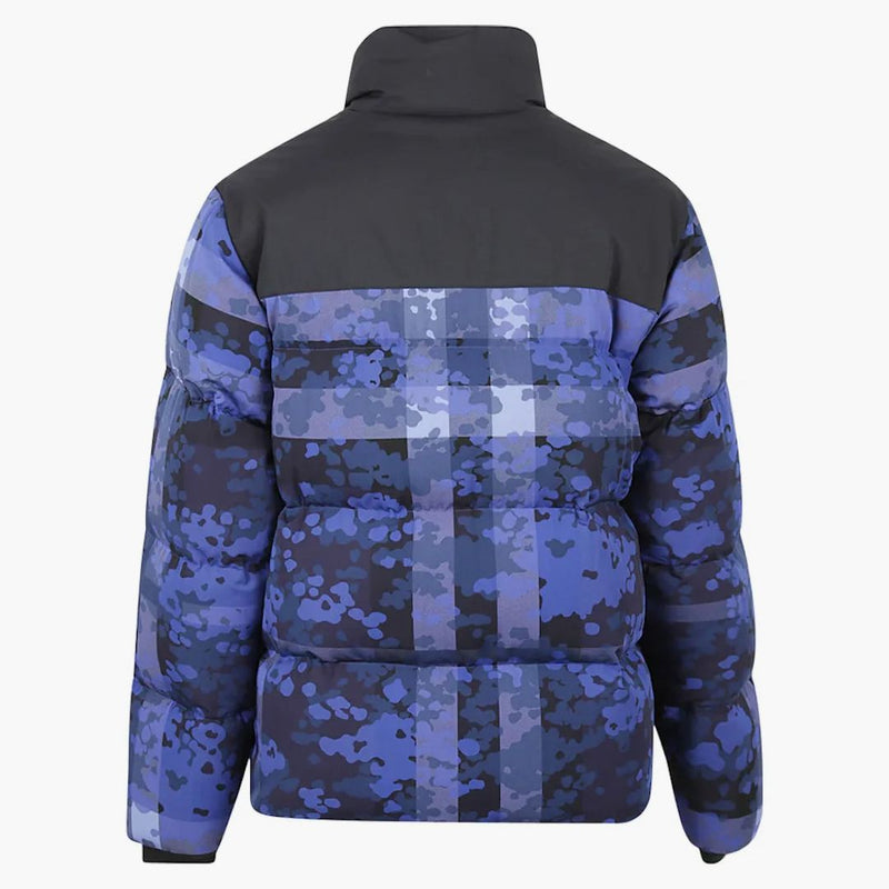 Burberry Camouflage Check Thermoregulated Puffer Down Jacket Blue/black