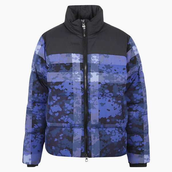 Burberry camouflage check thermoregulated buffer down jacket blue/black