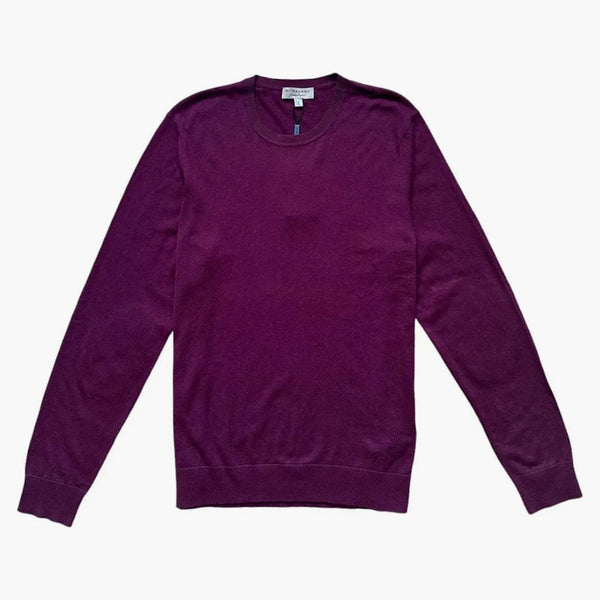 Burberry Cashmere Blend Vintage Check loket patch mikina burgundská