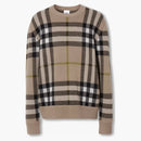 Burberry Cashmere Jacquard Sweater Soft Fawn