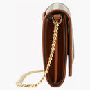 Archivo de billetera de correa de verificación de la cadena de Burberry Beige