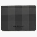 Burberry Check Card Holder Charcoal