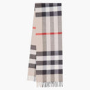 Burberry Check Cashmere Scarf Stone