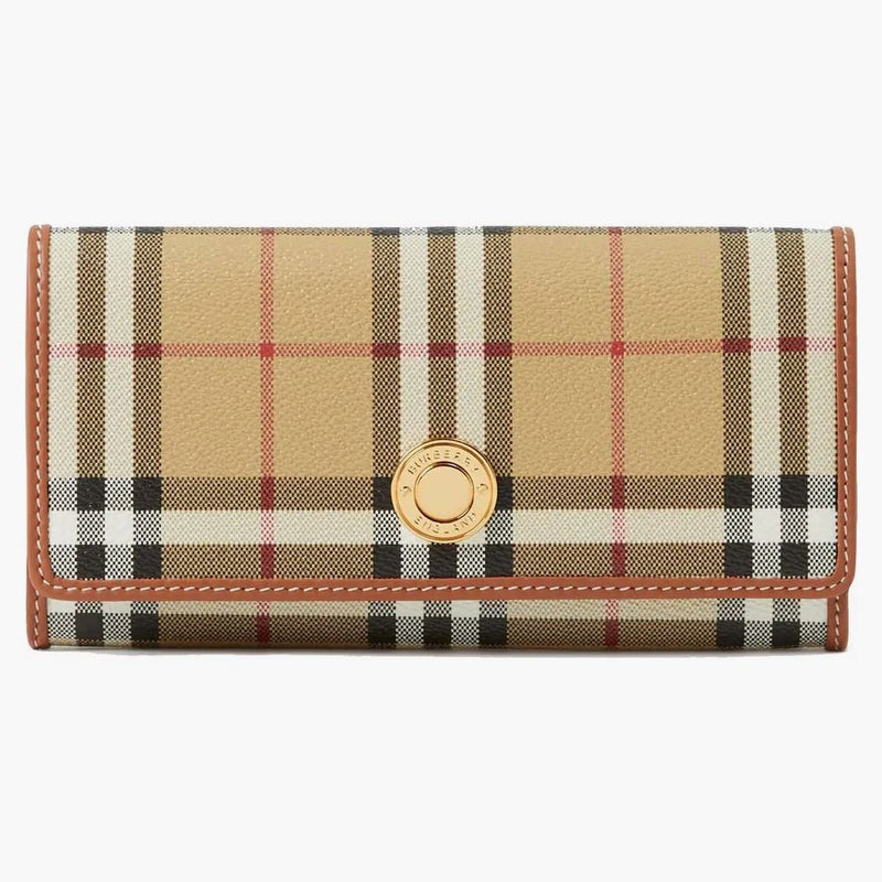 Burberry Check Continental Wallet Archive Beige