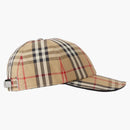 Burberry Check Cotton Baseball Cap Archive Beige