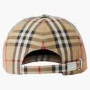 Burberry Check Cotton Baseball Cap Archive Beige
