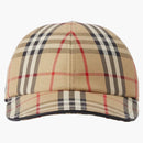 Burberry Check Cotton Baseball Cap Archive Beige