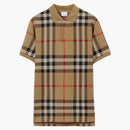 Burberry Check Cotton Jacquard Polo Shirt Archive Beige