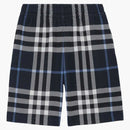 Burberry Check Cotton Jacquard Shorts White/Dark Blue