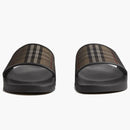 Burberry Check Cotton Mesh Slides Black