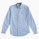 KONTROLA BURBERRY Detail Cotton Shirt Mineral Blue
