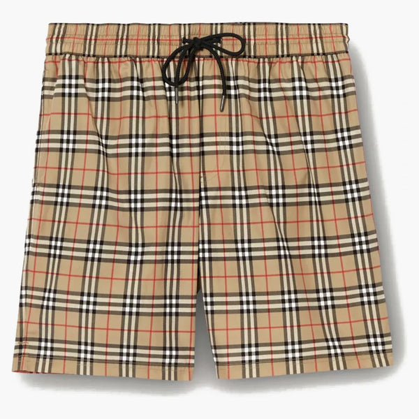 Burberry Check Drawcord Swim Shorts Beige