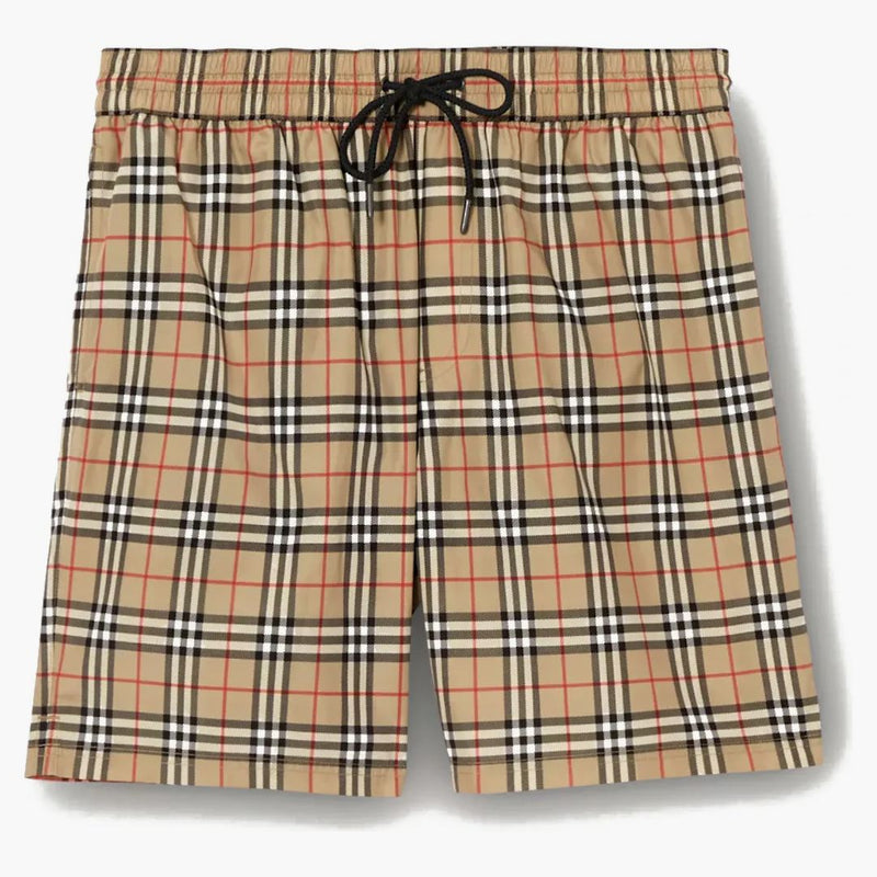 Burberry Check Drawcord Swim Shorts Beige
