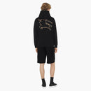 Burberry Check Ekd Cotton Hoodie Black