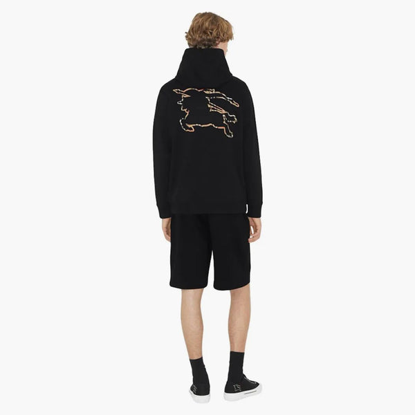 Burberry check EKD Cotton Hoodie Black