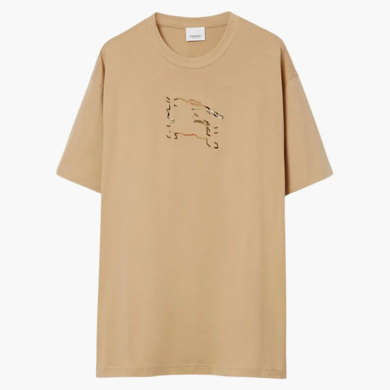 Burberry check EKD Cotton T-shirt mjuk fawn