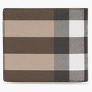 Burberry Check E-Canvas International Bifold peněženka 8 Slot Dark Birch Brown