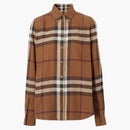 Burberry Check Flannel Shirt Dark Birch Brown