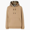 Burberry Check Hood Cotton Soodie Camel