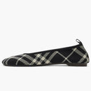Burberry Check Knit Baby Ballerinas Black Calico (women's)