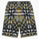 Burberry Check Knit Shorts Grey