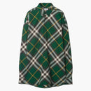 Burberry zkontrolujte košili s dlouhým rukávem zelenou