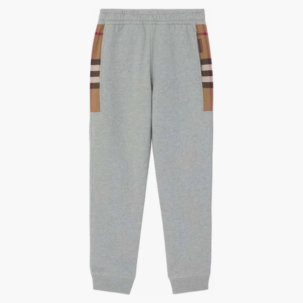 Burberry Check-panel Track Pants Ligh Grey