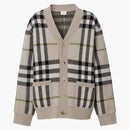 Burberry Check-Pattern Cardigan Light Brown