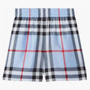Burberry Check pattern Silk Shorts Blue