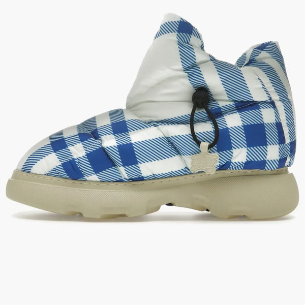 Stivali da cuscini che controllano Burberry Blue Bianco