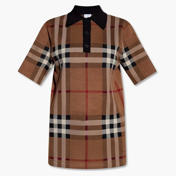 Zkontrolujte Burberry Check Polo Brown