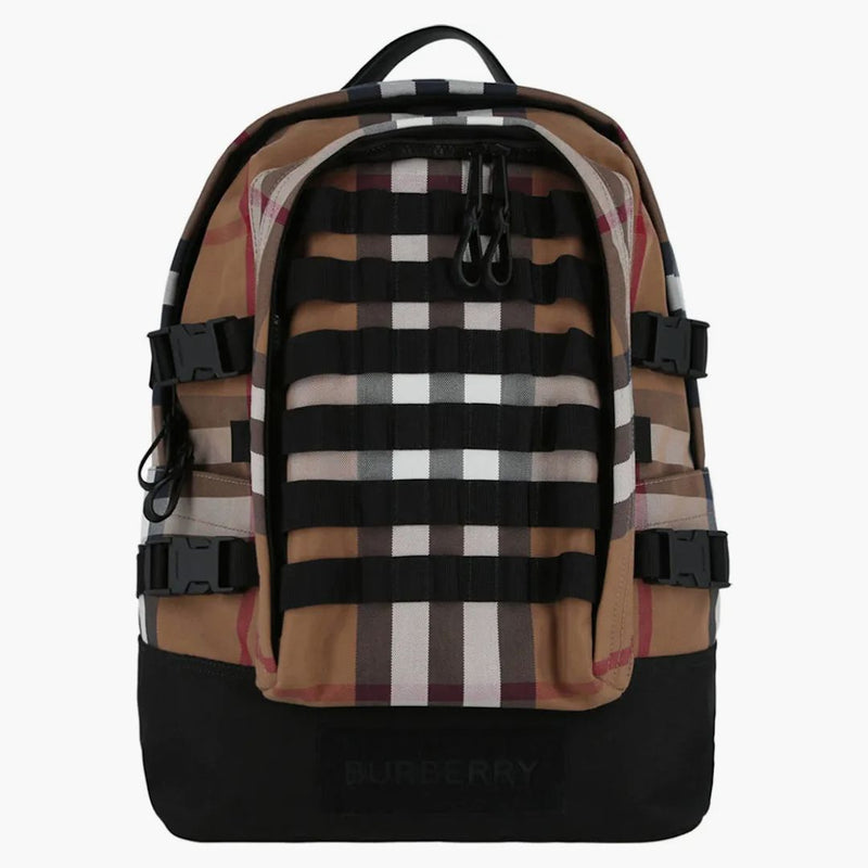 Burberry Controlla lo zaino di stampa marrone